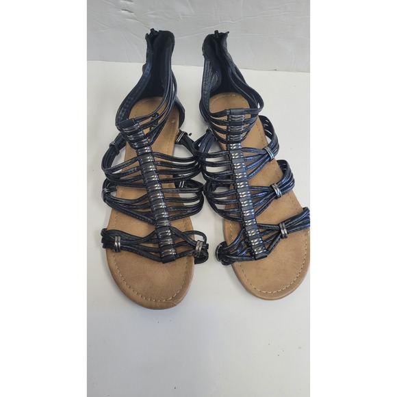 Soda Gladiator Black‎ Sandals Women's Size 6.5 - Picture 1 of 11